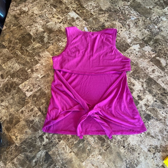 Fabletics Mariela tie back Tank Top Raspberry/Magenta/Pink XS Extra Small Yoga - Picture 7 of 10